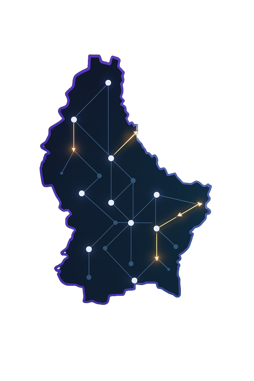 Carte du Luxembourg connectée